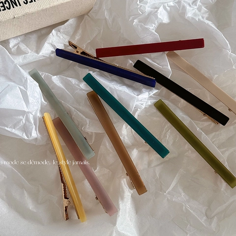 Molletta per Capelli a Becco d'Anatra in Acrilico Minimalista Eleganti Fermagli Geometrici Opachi per Donna Ragazze Accessori