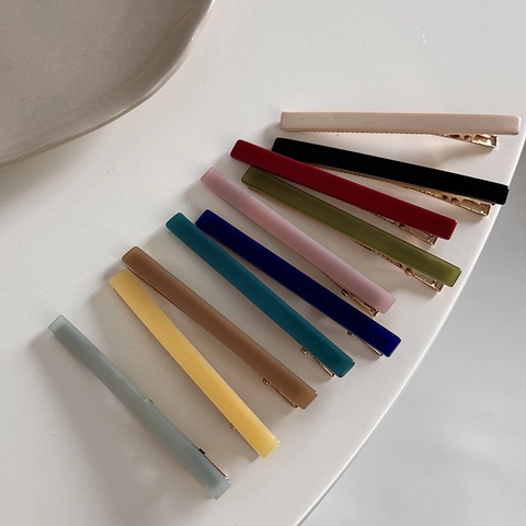 Molletta per Capelli a Becco d'Anatra in Acrilico Minimalista Eleganti Fermagli Geometrici Opachi per Donna Ragazze Accessori