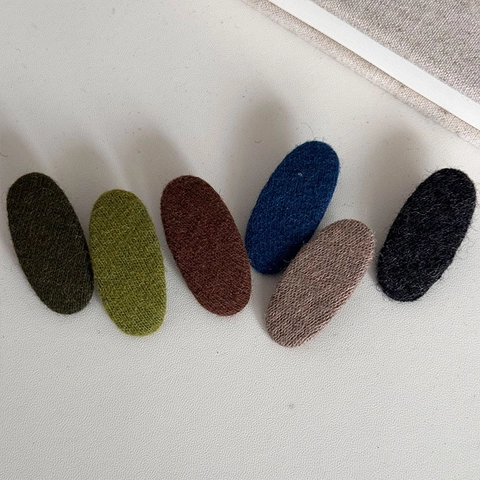 Vintage Fabric Hair Clips Women Autumn Winter Felt BB Clips Duckbill Side Clips Solid Color Elegant Hair Accessories