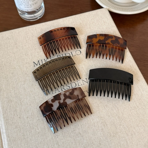 Peigne à Cheveux en Acétate de Cellulose Écaille de Tortue Fait Main Style Coréen Minimaliste pour Femmes Accessoires Cheveux