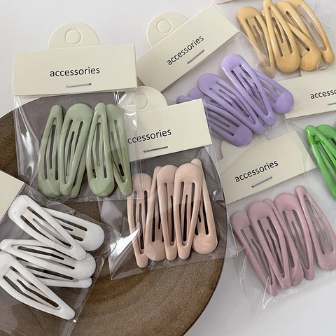 Fermagli Per Capelli BB In Lega A Goccia D'Acqua Morandi Per Donna Ragazze Forcine Snap Vernice Opaca Minimalista Accessori Capelli