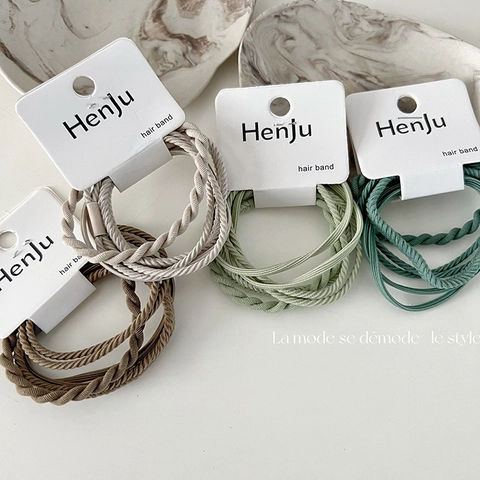 Minimalistische Gevlochten Haarelastiekjes Met Hoge Elasticiteit Kleurrijke Ponytail Holder Handgemaakte Stoffen Haarelastiekjes Voor Dames