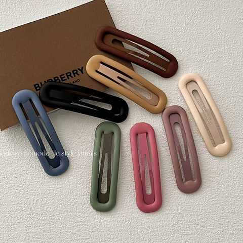 Pinzas para el Pelo Minimalistas de Metal Mate Color Sólido Clip BB Horquilla Lateral Antideslizante para Mujeres Niñas Accesorios