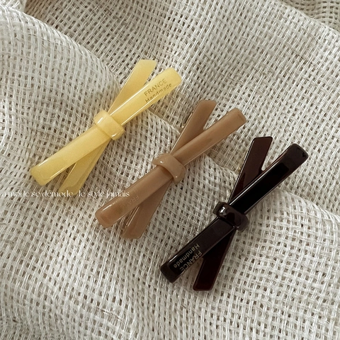 Barrette Cheveux Nœud en Acétate Style Français Minimaliste Fait Main Pince Bec de Canard Accessoire Cheveux Élégant Femme Fille