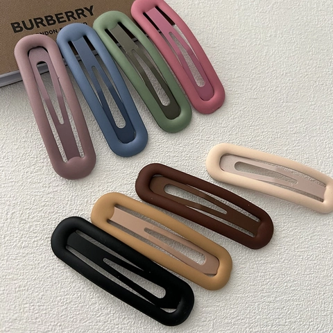 Pinzas para el Pelo Minimalistas de Metal Mate Color Sólido Clip BB Horquilla Lateral Antideslizante para Mujeres Niñas Accesorios