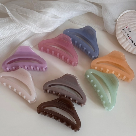 Pinza per Capelli Media ad Arco Cavo Stile Coreano Opaca in Plastica Lega Clip Squalo per Donna Accessori Capelli Quotidiani