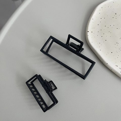 Minimalist Metal Hair Claw Clips For Women Black Gold Silver Small Geometric Square Triangle Hair Clamp Styling Accessories