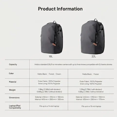 Zaino Professionale per Fotocamera Borsa Fotografica in Oxford Impermeabile Zaino Digitale a Grande Capacità per Viaggi