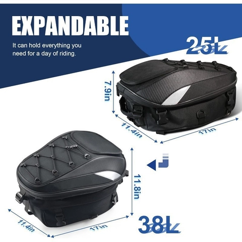 Motorrad Hecktasche Wasserdicht Helm Lagerung Rucksack Erweiterbar Rücksitz Reittasche Oxford Stoff Gepäck Für Fahrer Ausrüstung