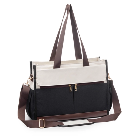 Große Isolierte Lunch-Tasche Für Damen Oxford-Gewebe Thermische Tote Bag Mit Verstellbarem Schultergurt Auslaufsichere Kühltasche