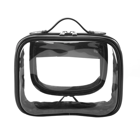 Wasserdichte PVC Transparente Kulturtasche Tragbarer Make-Up Organizer Mit Griff Große Kapazität Reise Waschtasche Für Damen Herren