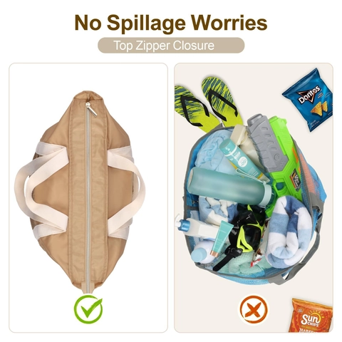 Große Kapazität Wasserdichte Reisetasche Strandtasche Polyester Mesh Splicing Tote Handtasche Für Schwimmen Familie Outdoor Trip