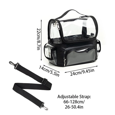 Professioneller Klarer PVC Make-up Koffer Wasserdicht Mit Verstellbaren Trennwänden Tragbarer Reise Toilettenartikel Organisator