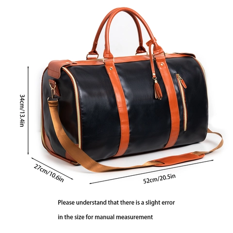 Borsa da Viaggio Trolley in Pelle PU Grande Capacità Borsa Porta Abiti Borsone da Viaggio Con Ruote per Uomo Donna Business Weekend