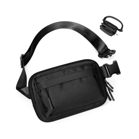 Wasserdichte Polyester Outdoor Sport Gürteltasche Vielseitige Einfarbige Umhängetasche Brusttasche Zum Laufen Wandern Herren