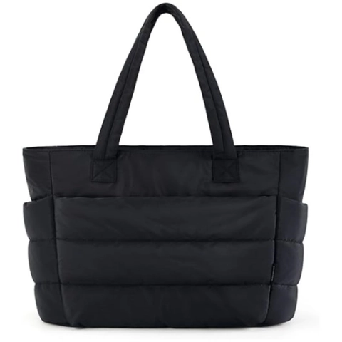Borsa Tote Imbottita Trapuntata Grande Capacità Con Scomparto Laptop Borsa A Spalla Leggera Per Viaggi Palestra Donna