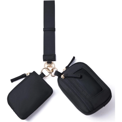 Set Portamonete Modulare in Nylon Impermeabile Con Cinturino da Polso Blocco RFID Mini Portafoglio Porta Carte Viaggio