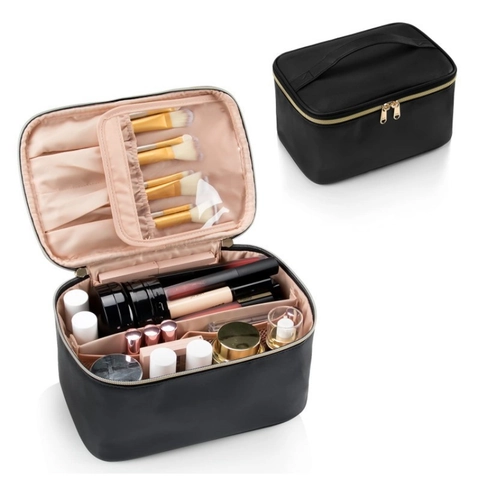 Trousse De Maquillage En Cuir PU Grande Capacité Organisateur Cosmétique Voyage Imperméable Sac De Toilette Pour Femmes
