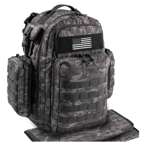 Große Kapazität Camouflage Taktischer Rucksack Wasserdicht Multifunktionale Wickeltasche Outdoor Wandern Reisen Tagesrucksack