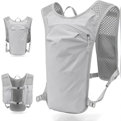 Zaino Sportivo Leggero e Traspirante in Nylon Gilet per Idratazione Corsa per Ciclismo Maratona Escursionismo Gilet Regolabile
