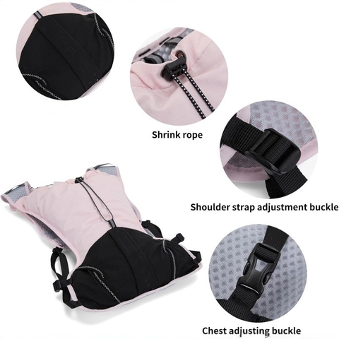 Zaino di Idratazione Ultra Leggero Gilet da Corsa Sportivo in Mesh Traspirante per Maratona Trekking Ciclismo Zaino Catarifrangente