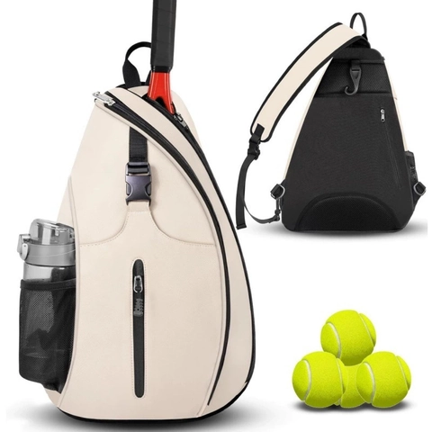 Sac à Dos Professionnel de Pickleball Sac à Bandoulière de Raquette en Tissu Oxford Sac de Tennis pour Entraînement en Plein Air