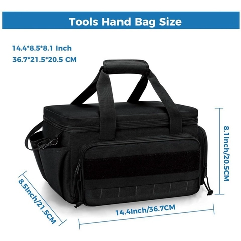 Borsa Tattica Multifunzionale per Attrezzi in Tessuto Oxford 600D Resistente per Uomo Organizer Portatile per Riparazione