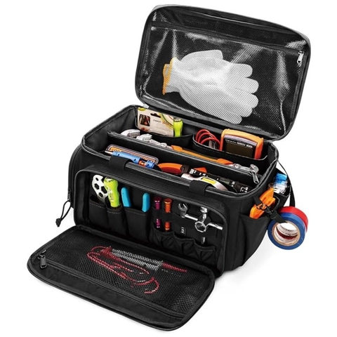 Borsa Tattica Multifunzionale per Attrezzi in Tessuto Oxford 600D Resistente per Uomo Organizer Portatile per Riparazione