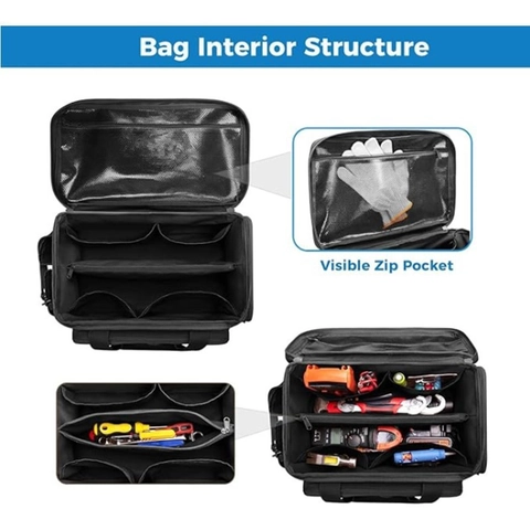 Tool Bag Oxford Cloth Heavy Duty Tactical Hardware Storage Pouch Handheld Organizer With Molle System For Maintenance