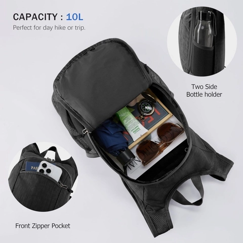 Leichter Faltbarer Polyester Rucksack Outdoor Sport Wandern Tagesrucksack Freizeit Mode Reisen Bergsteigen Rucksack