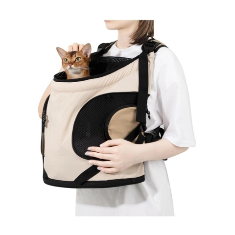 Sac de Transport Frontal pour Petits Chiens Chats Maille Respirante Sac à Dos de Voyage Tissu Oxford Sangles Réglables