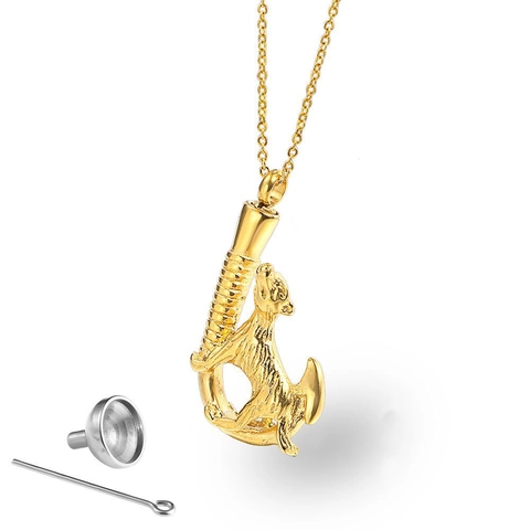 Stainless Steel Cremation Jewelry For Pets Ashes Wolf Head Dog Leopard Urn Pendant Necklace Memorial Keepsake Jewelry