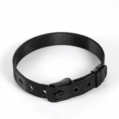 Milanese Mesh Belt Bracelet Stainless Steel Adjustable Buckle Bangle For Men Women Vacuum Plated Polished Fashion Jewelry