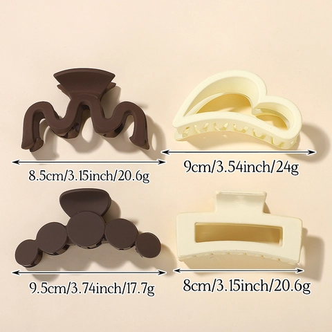 Molletta per Capelli in Resina Opaca per Donna Artiglio per Capelli Minimalista retrò Grande Accessorio per Capelli Antiscivolo