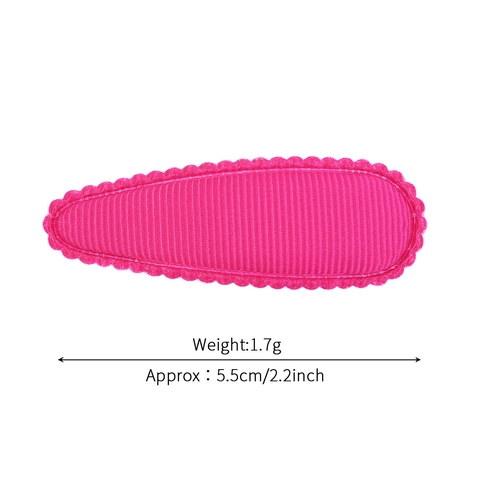 Kids Ribbon Wrapped BB Hair Clips Solid Color Scalloped Edge Water Drop Shaped Hair Pins For Girls Daily Hair Decoration