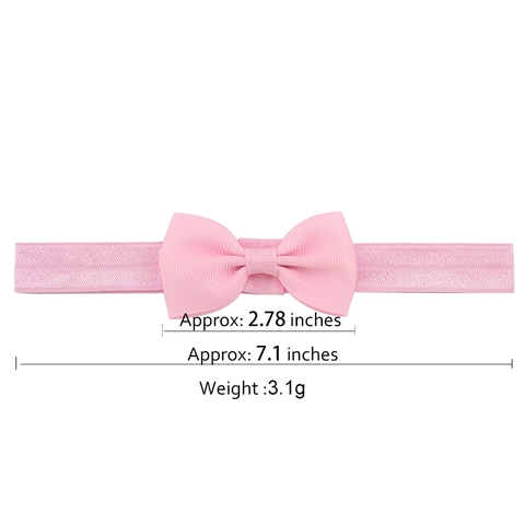 Diadema con Lazo para Bebé Niña Cinta de Grosgrain Banda para el Pelo Elástica Color Sólido Accesorios para el Cabello
