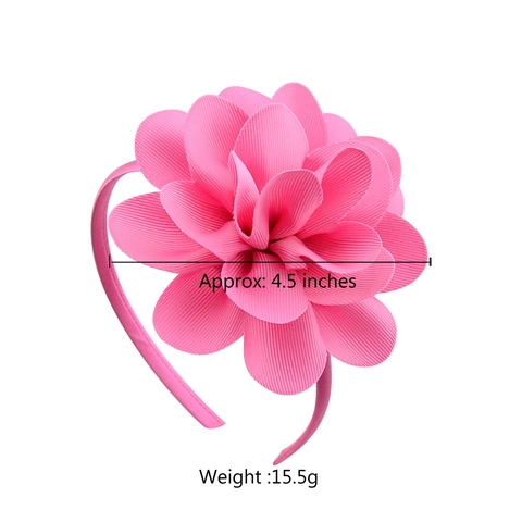 Handgemaakte Kinder Grosgrain Lint Bloem Hoofdband Peuter Meisjes Gelaagde Strik Haarband Zachte Hoofdtooi Haaraccessoire