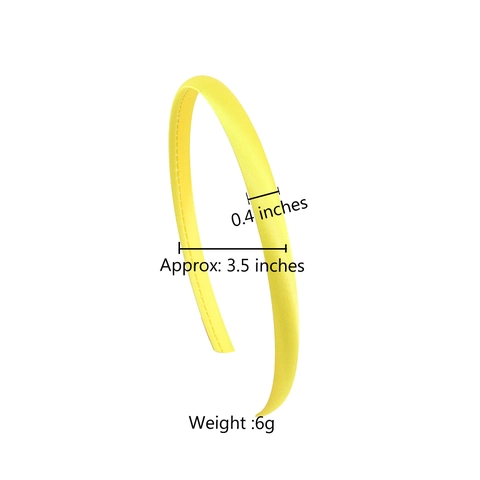 Solid Color Satin Covered Plastic Headband For Women Girls Basic Candy Color Hair Hoop Simple Fashion Hair Accessories