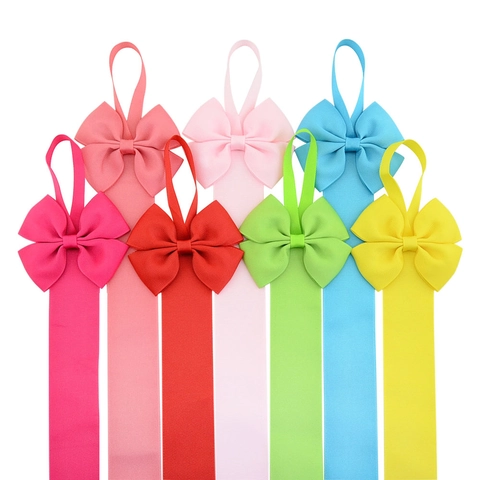 Childrens Grosgrain Ribbon Bow Hair Accessories Organizer Hanging Strip For Girls Hair Clips Bows Holder Display Belt