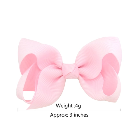 Handmade Grosgrain Ribbon Bow Hair Clips For Kids Girls Fashion Solid Colors Boutique Alligator Hairpins Hair Accessories