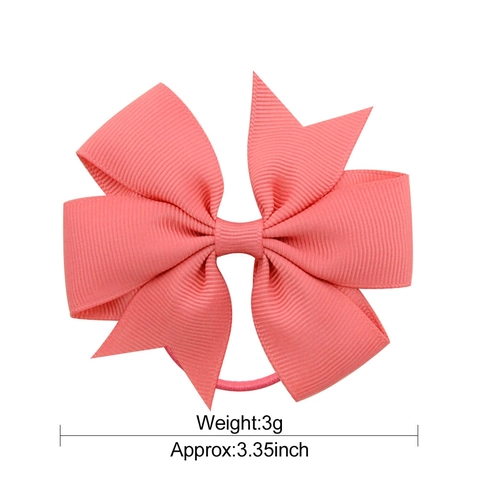 20 Kleuren Meisjes Grosgrain Lint Strik Elastiekjes Handgemaakte Bowknot Ponytail Houder Kinderen Haaraccessoires