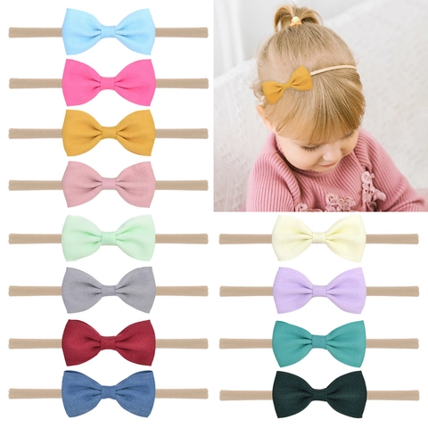 Morbida Fascia Capelli con Fiocco in Nylon Elastico per Neonati Tessuto a Costine Fascia Capelli Bambini Accessori per Capelli