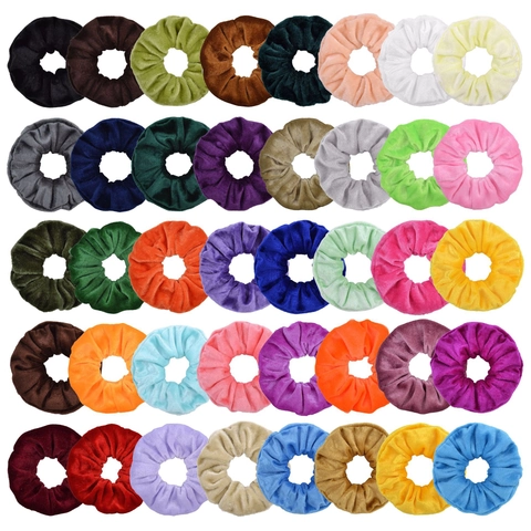 Grote Fluwelen Scrunchies Elastische Haarklemmen Effen Kleur Zachte Haarelastiekjes Voor Vrouwen Meisjes Dagelijkse Haaraccessoires
