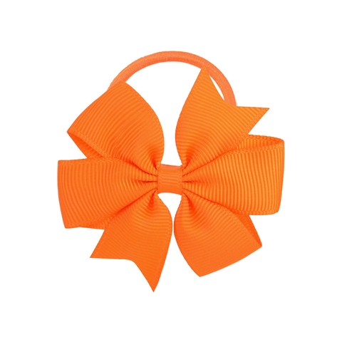 Grosgrain Ribbon Bow Hair Ties For Girls Kids Swallowtail Bowknot Elastic Hair Bands Ponytail Holders Solid Color Handmade Hair Accessories