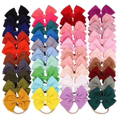 Diademas de Lazo para Bebé de Nailon Sin Costuras Bandas para el Cabello Elásticas Super Suaves para Bebés Niñas para Fiesta Diario