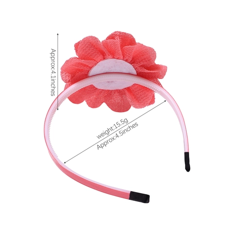 Diadema de Flor de Chifón Grande para Niños Hecha a Mano Color Macarrón Banda para el Cabello Niñas Baile Fiesta Accesorios para el Cabello