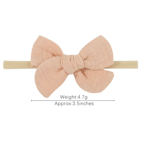 Newborn Infant Toddler Baby Girls Fabric Bow Headband Soft Elastic Nylon Hairband Cute Simple Daily Hair Accessories