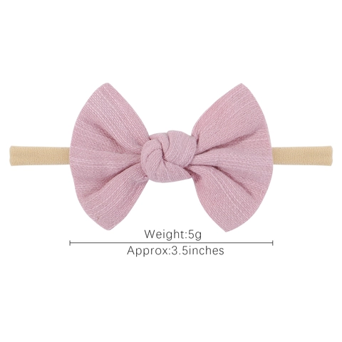 Fascia per Capelli con Fiocco per Neonati in Nylon Elastico Morbido Fiocco in Tessuto Fatto a Mano per Neonati e Bambine