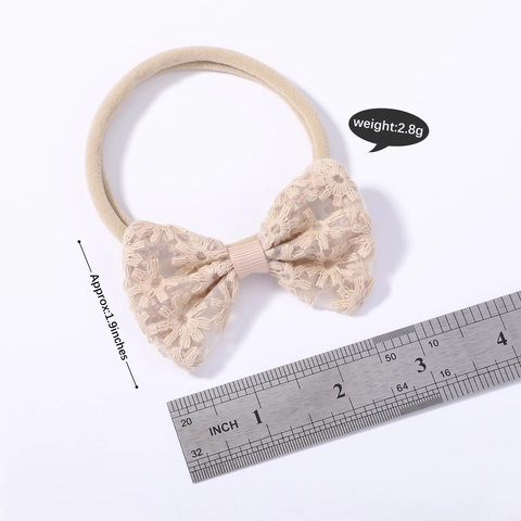 Baby Girls Lace Floral Bow Headbands Elastic Nylon Hair Bands Soft Headpiece Newborn Infant Toddler Hair Accessories