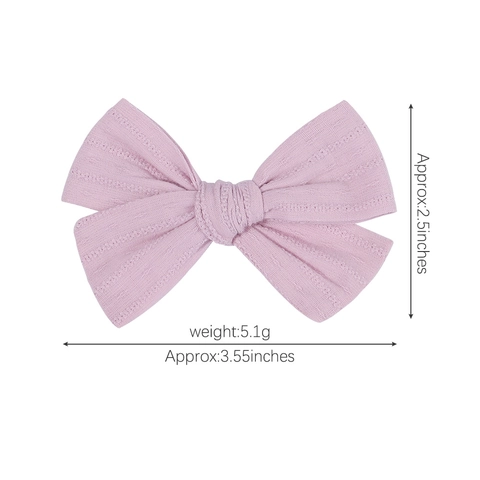 Pinces à Cheveux Nœud Papillon Côtelé Fait à la Main Couleurs Macaron Pince Crocodile en Tissu Pour Enfants Filles Accessoires de Cheveux Pour École